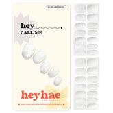 Heyhae vernis gel strips avec paillettes blanches printanières pour une brillance durable.
