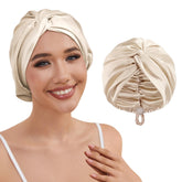 Bonnet HFRHTGY satin ajustable pour dormir protège les cheveux des frottements.