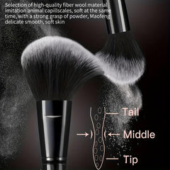 Pinceaux HGHDBT visage noir pour une application précise du fond de teint.