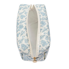 HHQQWZ etui maquillage grand capacite bleu floral — transport des outils et accessoires
