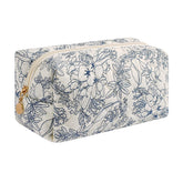 HHQQWZ trousse maquillage voyage bleu marine fleuri — rangement pratique pour maquillage