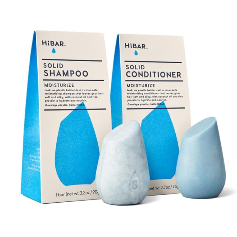 Barre shampooing hydratant HiBAR nourrissant les cheveux secs et frisés.