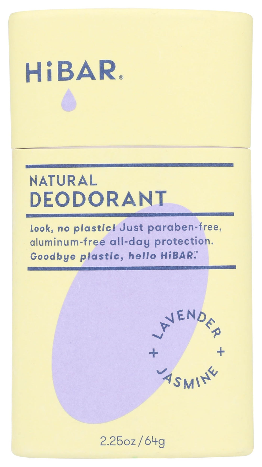 HiBAR déodorant plastique-free en tube lavande-jasmine pour une application nette et durable