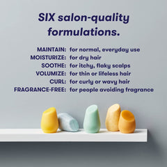 HIBAR Soothe shampoo bar in hand for easy, mess-free application