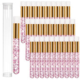 Brosse Hiceeden pour nettoyage des cils en douceur, fini rose pailleté.