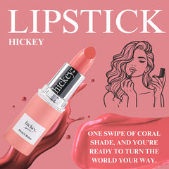Hickey rouge à lèvres Beach Babe corail : format réutilisable pour étui Mile High.