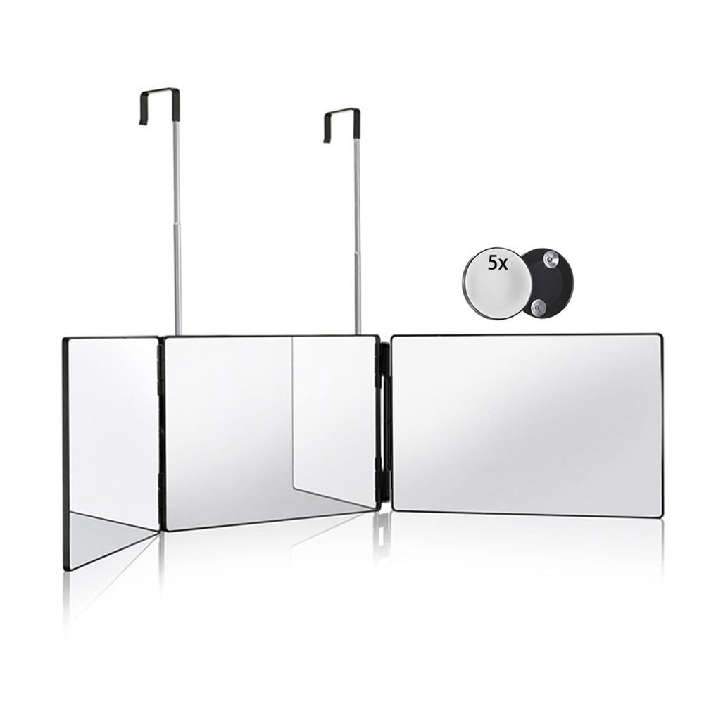 Miroir HIEEY 3 volets 360, vue d’ensemble idéale pour maquillage et coiffure