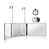 HIEEY miroir tri-volets avec lumière, vue 360 pour coiffage précis.