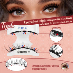 Paire de cils magnétiques Higu clace prête à porter sans colle.