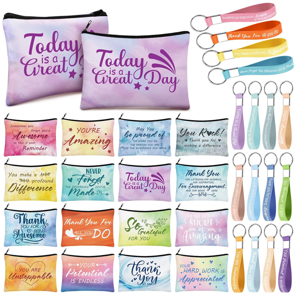 Trousse maquillage Hillban en toile aquarelle, pratique pour le voyage et l'organisation.