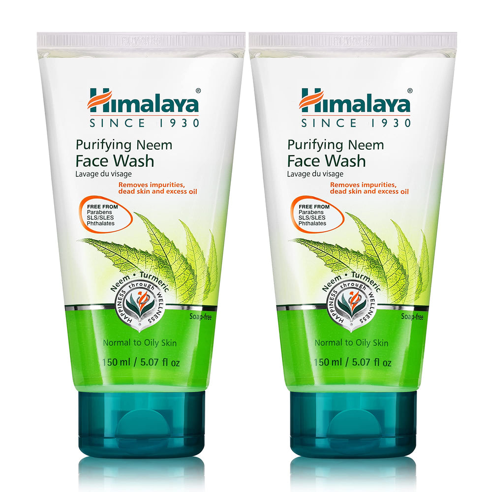 Himalaya Nettoyant Visage Neem Purifiant, bouteille élégante et purifiante.