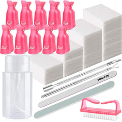 HiMo kit démaquillage ongles avec capuchon clips pour changement rapide du vernis