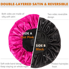 Bonnet satin réversible Himoswis, deux faces pour variation et hydratation.