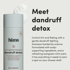 Hims & Hers Dandruff Detox Shampoing : huile d’argan pour nourrir le cuir chevelu
