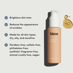 Sérum homme hims vitamine C, teint unifié et lumineux.