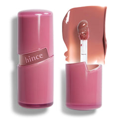 HINCE Raw Glow Lip Tint packaging close-up, ideal for on-the-go color and shine.