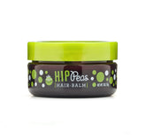 Hip Peas Hair Balm jar shown with light hold for kids' styling.
