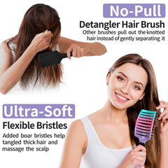 HIPPIH brosse anti-staticité – réduction des frisottis lors du coiffage quotidien.
