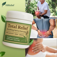 HiRelief Total Relief Crème Nerfs, arnica et MSM pour le confort quotidien.
