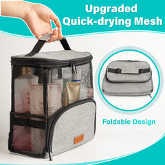 Hiverst sac toilette suspendu, grande capacité, tout en un pour voyages.