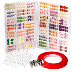HLQHXWHZT coffret rangement transparent pour ongles, présentation claire et ordonnée.