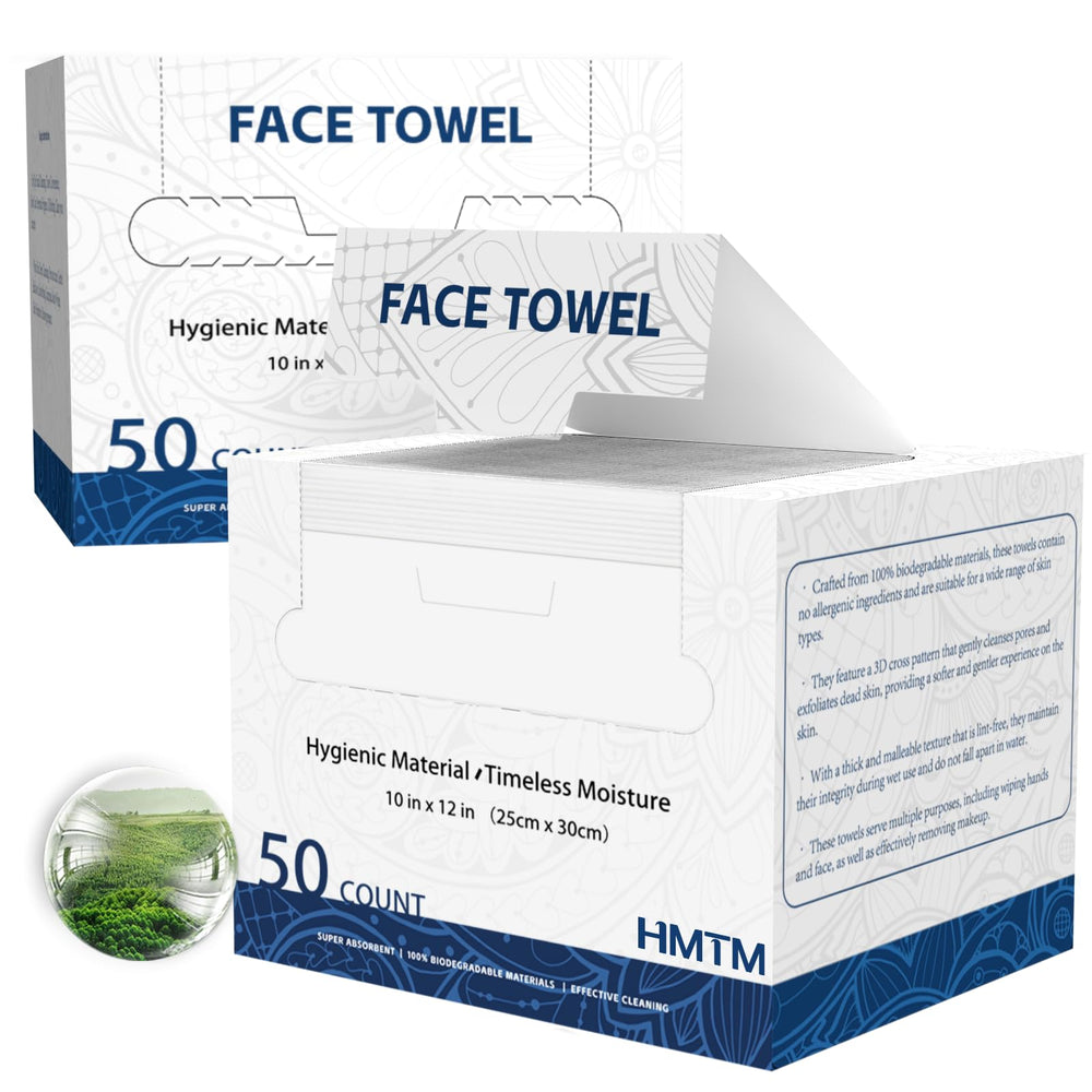 Lingette visage HMTM double-face pour nettoyage en profondeur et douceur