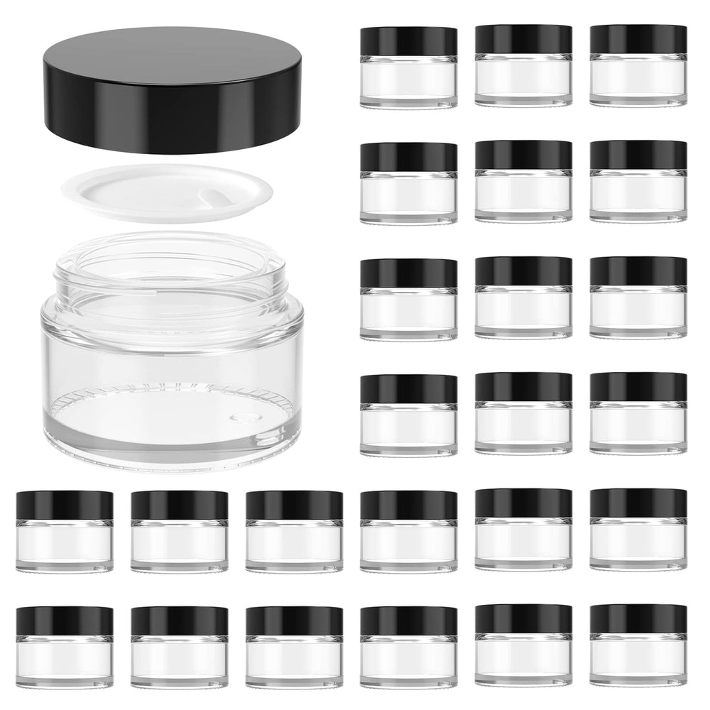 11 Hoa Kinh bocal-verre-1oz avec couvercle pour rangement compact des cosmétiques.