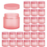 Pots en verre Hoa Kinh 2 oz rose givré avec joints pour crèmes et baumes