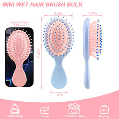 Brosse HOFASON mini 12 pièces bleu, légère et durable pour cheveux mouillés.