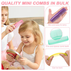 Mini peigne HOFASON noir jaune, pratique pour coiffer et dompter les racines.