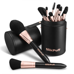 HOIFA SilkPuff ensemble pinceaux 15 pièces pour un rendu maquillage professionnel.