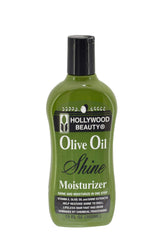 Hollywood Beauty bouteille-lotion-huile-olive-brillance, hydratation et éclat en une étape.