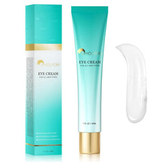 HOLYOM Crème Yeux Avancée – flacon élégant ciblant poches et cernes.