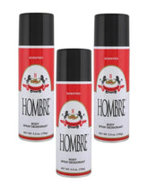 HOMBRE Red Deodorant bottle front view with long-lasting odor protection.