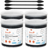 HOMEFOX coton-tiges pointu-charbon-noir pour précision parfaite en maquillage.