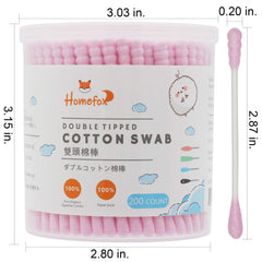 HOMEFOX cotons-tiges spiral roses – tête coton douce pour applications précises.