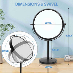 Miroir Homemiro avec socle détachable pour rangement et transport faciles.