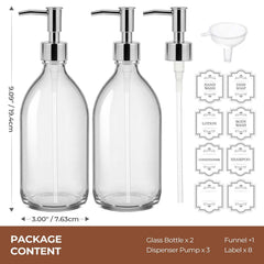 HomePicker bouteille verre clair 500ml préserve huiles et lotions