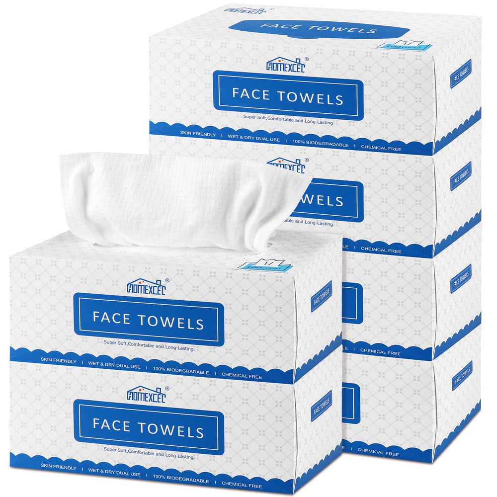 HOMEXCEL serviettes visage douces jetables pour démaquillage quotidien