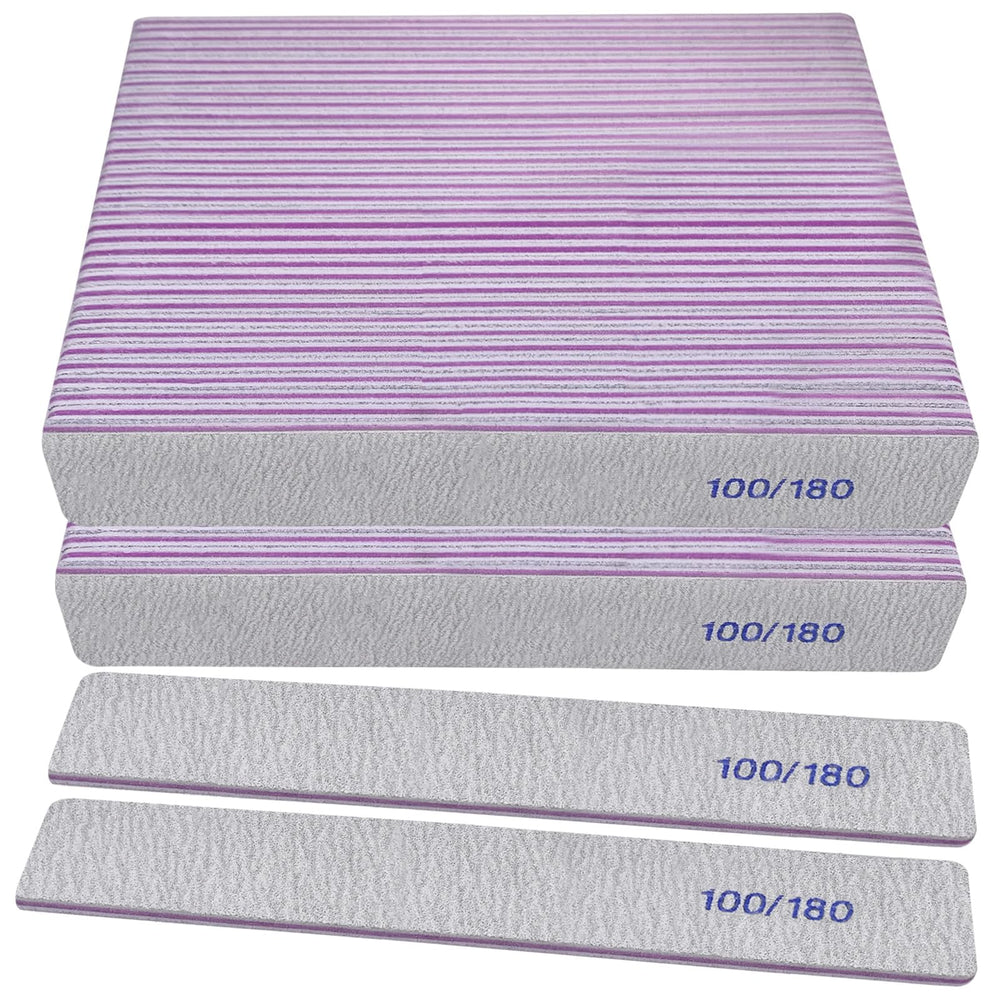 HomeyEra lime emery double-face 100/180, idéale pour ongles naturels et acryliques.
