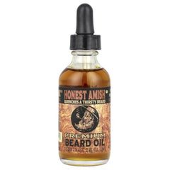Huile barbe Honest Amish Premium 2 onces — bouteille élégante prête pour le soin quotidien