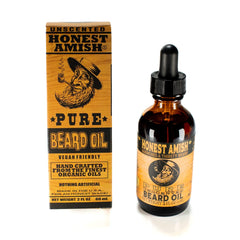 Honest Amish Pure huile pour barbe, bouchon pompe pratique et facile à utiliser.