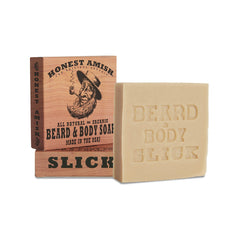 Honest Amish Slick – mousse riche pour barbe et peau propres.