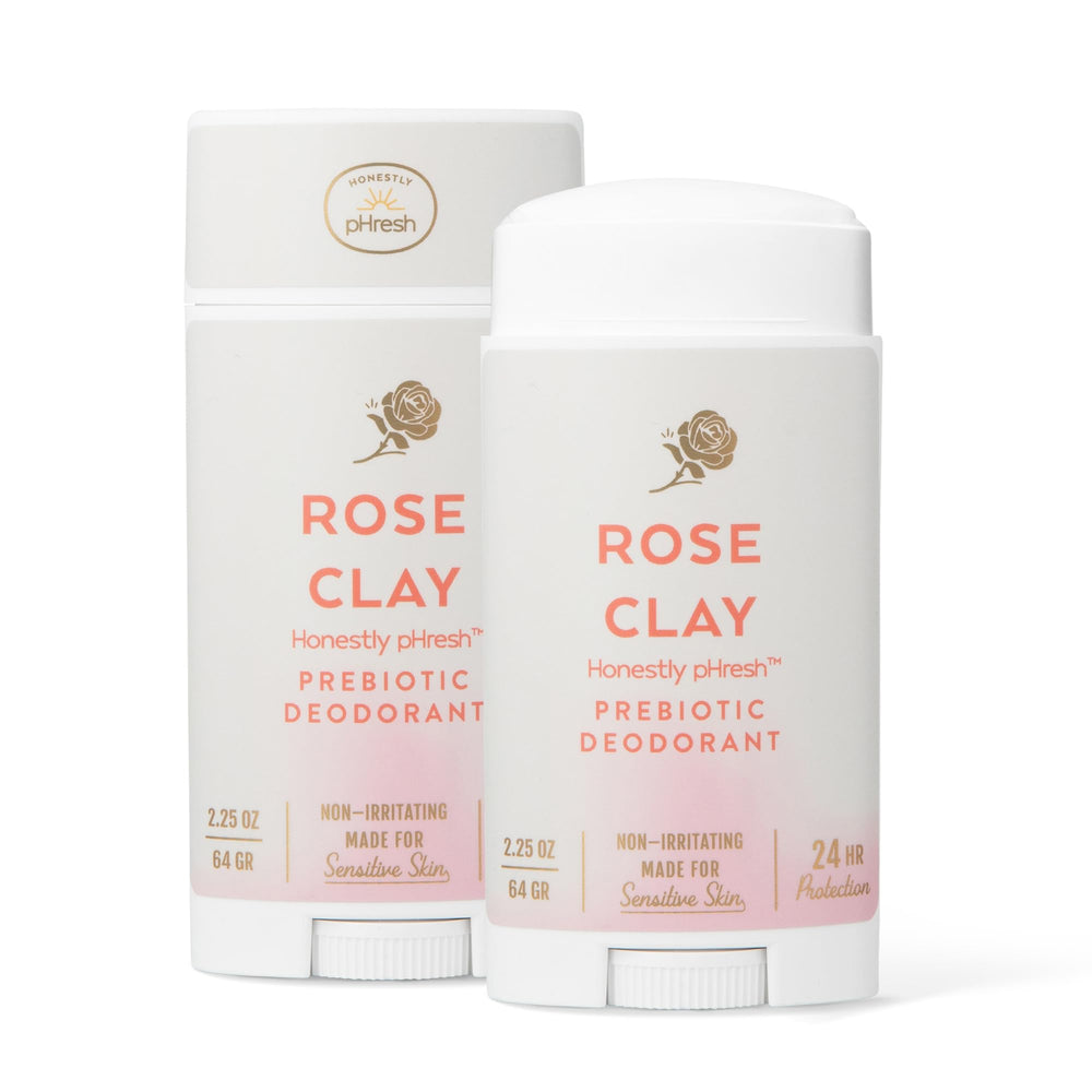 Honestly pHresh déodorant rose argile en bouteille, fraîcheur durable tout au long de la journée.