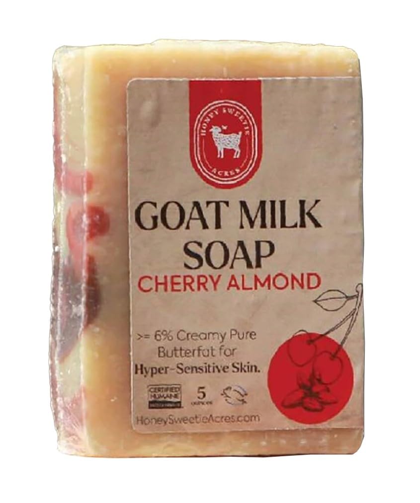 Savon Honey Sweetie Acres – barre cerise-amande, hydratante et nourrissante pour la peau.
