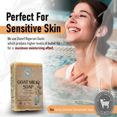 Savon Honey Sweetie Acres, vue des ingredients-ferme-lait-chevre: lait frais nourrissant.