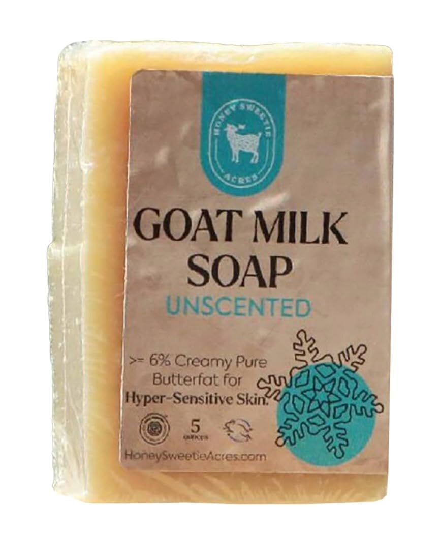 Honey Sweetie Acres savon-lait-chevre sans parfum: hydratation douce pour la peau sensible