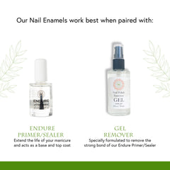 Honeybee Gardens vernis eau basee pinceau application douce – finition nette et précise.