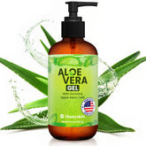 Honeyskin Gel Aloe Vera – Bouteille rafraîchissante et apaisante après soleil.