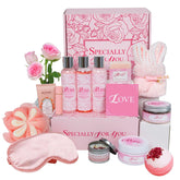 Coffret honiitaa avec soin rose, cadeau élégant pour spa à domicile.